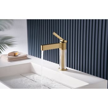 Bathroom Sink Faucet - Classic Nickel Brushed / Electroplated / Painted Finishes Centerset Single Handle One HoleBath Taps Durable Bathtub Faucet