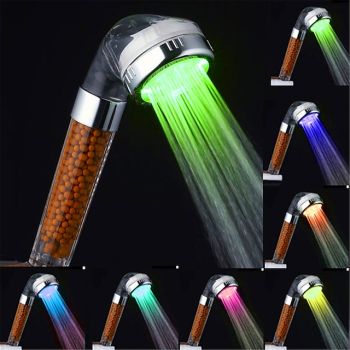 3-Color Temperature Sensitive LED Color Changing Hand Shower / ABS Water Powered Color Changing LED Hand Shower High Quality Unbeatable Price