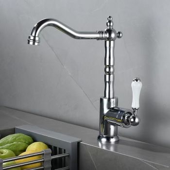 Kitchen Faucet 360 Swivel Antique Sink Faucet Mixer Tap Fashion Gold Sink Faucet Copper Hot and Cold Basin Tap Pull Down Kitchen Faucets