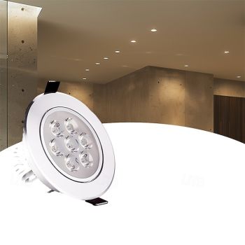 7W 7 LEDs Recessed LED Downlights Ceiling Lights, Warm White/Cold White, 85-265V for Home/Office Easy Install 1pc