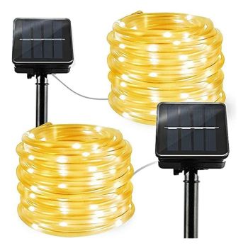 Solar Rope Lights Outdoor Waterproof String Light 2pcs 1pcs Rope Tube LED Solar Lamp 12m 100 leds String Lights Outdoor Fairy Solar Garden Light luz solar LED Solar Garden Light