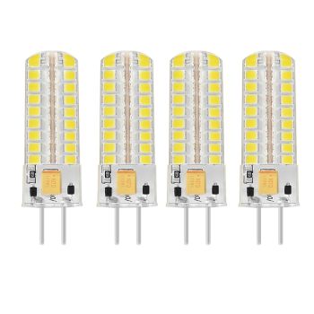 LED Corn Lights 4pcs Optional G4  GY6.35 7W 72LED Beads SMD 2835 Silica Gel 700 lm Warm White White Crystal Chandelier Bulb  Lighting Source  AC/DC12V