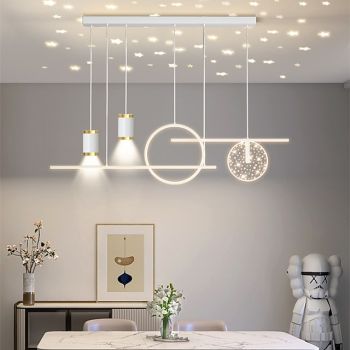 New Star Restaurant Chandelier Modern Simple Strip Bar Table Lamp Nordic Dining Room Lamp