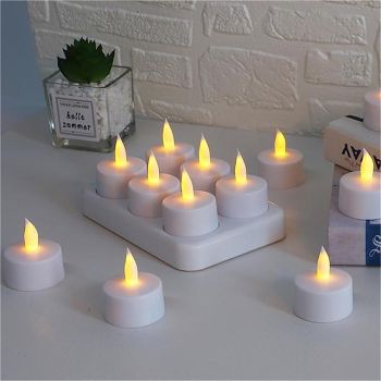 6pcs Rechargeable LED Flameless Candles - Battery Operated Votive Tea Lights for Pumpkin, Valentine's Day, Thanksgiving, and Wedding Decorations for Halloween
