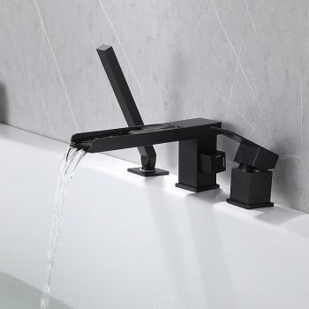 Bathtub Faucet - Modern Contemporary Painted Finishes Roman Tub Brass Valve Bath Shower Mixer Taps Durable Bathtub Faucet
