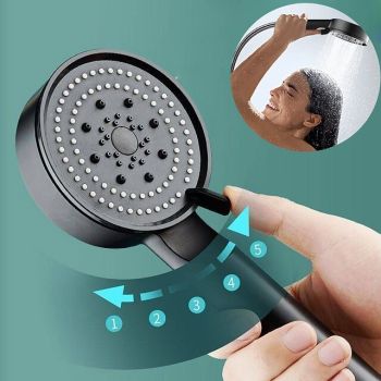 Shower Head High Pressure Handheld Spray with 5 Mode Showerhead, Adjustable High-Pressure Water Saving Shower Head Held, Shower Bathroom Accessories Unbeatable Price