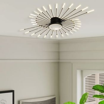 128cm Single Design Ceiling Lights Metal LED Nordic Style 110-240 V