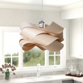 Chandeliers 45/60cm Wood Unique Flower Design Pendant Lighting E27 Ceiling Light Fixture Fixtures for Dining Room Kitchen Living Room Bedroom 110-240V