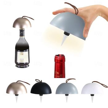 Wireless Bottle Lamp, 3 Color USB Rechargeable Wine Bottle Lights,Touch LED Wine Bottle Lamp with RGB Breathing Light for Bars Restaurants Fathers Day Birthday Christmas Gifts 1pc