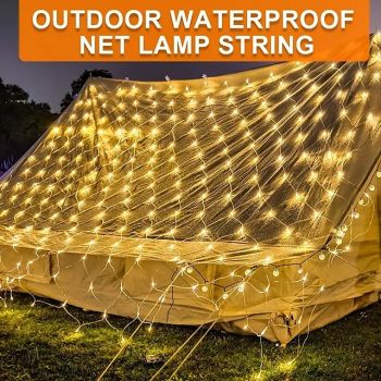 6x4m Net String Lights 880 LEDs Fishing Net String Lights Warm White Cold White Multi Color Waterproof Party Christmas Tree Wedding Patio Home Décor Interior Decorating