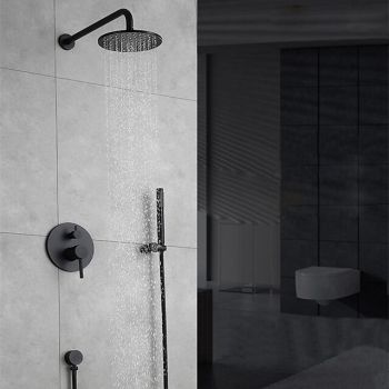 Concealed Shower Faucet Combo Set 8" Shower Head, Shower System Mixer Rough In Valve Rainfall High Pressure Head with Handheld, Wall Monted Tub and Shower Trim Kit Bathroom Bath Foundation of a Perfect Shower