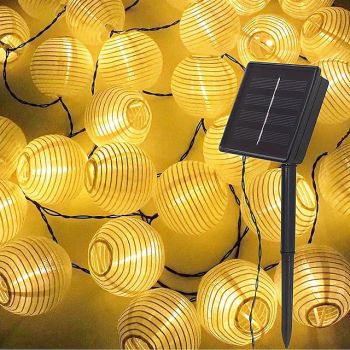 Solar Lantern String Lights Outdoor Waterproof 3m 20LED Christmas Window Decorative Lights Multicolor for Xmas Patio Garden Wedding Party Camping Bedroom Decor