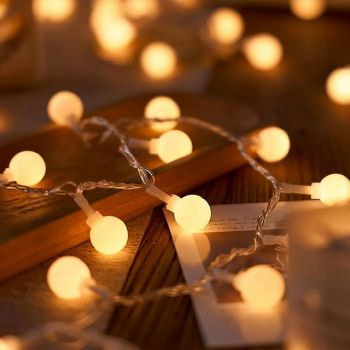 LED String Lights 3M-20LED 6M-40LED 10M-80LED Ball Lights USB Bulb Light String Waterproof Outdoor Wedding Christmas Holiday