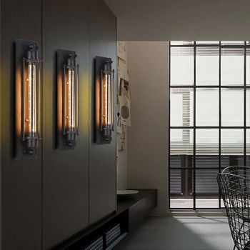 Industrial Wall Lights Metal Pipe Wall Light Retro Water Pipes Steampunk Design Flute Art for Living Room Bedroom Restaurant Attic Bar Cafe 110-240V