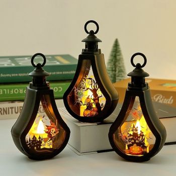 1 Pc Halloween decoration desktop ornament, atmosphere light pendant, LED candle, wind light, party decoration props