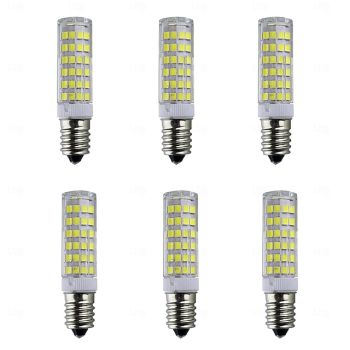6pcs E14 Corn Lights 180Lumens 7W 75LED Beads SMD 2835 Warm White White 220 V 110 V
