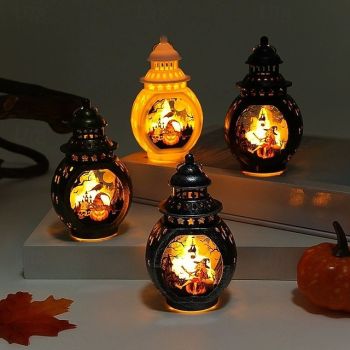 6pcs Halloween LED Electronic Candle Lights Halloween Bar Haunted House Creative Night Light Home Decorations