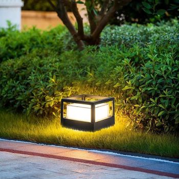 Outdoor Entryway Traditional Landscape Lighting, Personality Column Head Lamp, Front Door Exterior Post Lantern, Lawn Outdoor Post Lights Fixture, Decoration Waterproof Pillar Lamp