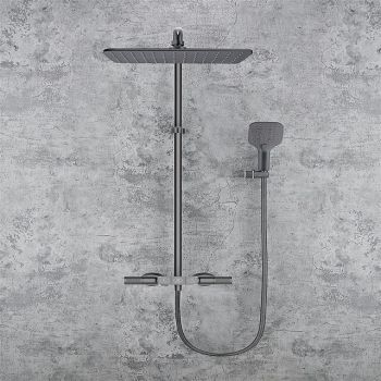 Shower Faucet,Shower System Set - Handshower Included Contemporary Chrome / Electroplated Mount Outside Ceramic Valve Bath Shower Mixer Taps Foundation of a Perfect Shower