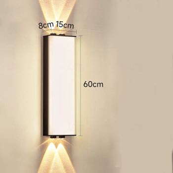 Outdoor LED Wall Lamp Acrylic Metal Line Design Waterproof Lighting Indoor Marble Wall Light Modern Bedroom Warm White Light 1PC