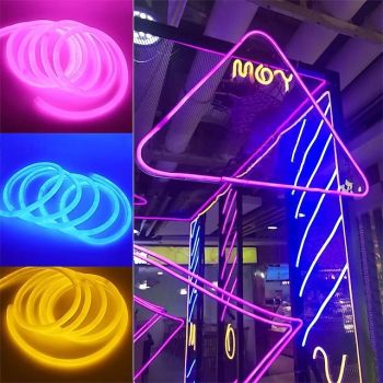Waterproof 360 Round Neon Led Light Strip Tube Flexible Rope Lights Pool Light Strip Holiday Home Decoration for Indoors Outdoors DIY Decor 100~240V for Halloween