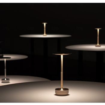 Aluminum Cordless Table Lamp Type-C Rechargeable Bedside Lamp with 3-Levels of Dimming Bedroom Living Room Restaurant