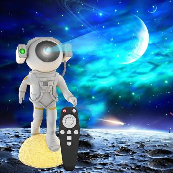 Astronaut Starry Sky Projection Light with Remote Control, Type-C USB Charging Running Astronaut Shape for Christmas, Halloween, Party Decorations, Festive Atmosphere, Gift