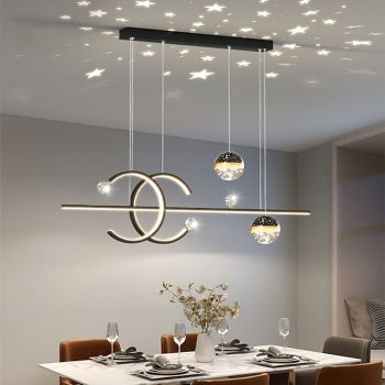 LED Pendant Light Modern Luxury Dining Room Projection Lamp Creative Personality Starry Sky Bar Chandelier