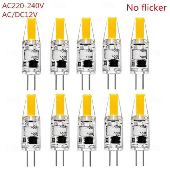 6pcs/10pcs 200Lumens G4 COB LED Bulb Light Flicker Free for Under Cabinet Light, Ceiling Lights, RV, Boats, Outdoor Landscape Lighting Replace Halogen