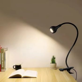 Desk Lamp Reading Lights USB Flexible Gooseneck LED Lamps LED Nail Lamp Metal Hose Lamp Clip on Bed Headboard and Computers