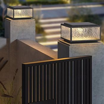 LED Outdoor Wall Light Warm White 20/25/30/40cm 1-Light Modern Pillar Light Acrylic Metal 20W Standards for Garden and Patio Posts Fence Deck Outdoor Fence Deck Cap Light 110-240V