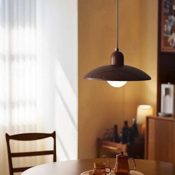 LED Pendant Light Warm White 30cm 1-Light Retro Wooden Chandelier Creative Personality Pendant Lantern Light Design Modern Minimalist Hanging Lamp G9 Hanging Lighting Fixtures Corridor Bar Study Living Room 110-240V