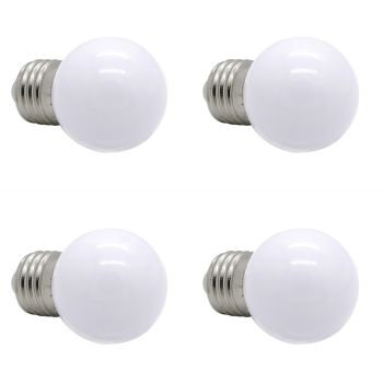 4pcs 1W LED Globe Bulbs E26/E27 G45, 90-120LM, 12 SMD 2835 Beads Warm White/Natural White/White 220-240V
