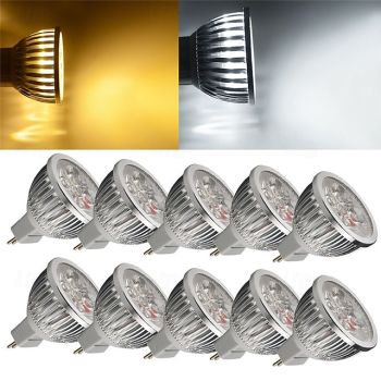 10pcs LED Spotlight Light 5W MR16 4W Led Spot Light Foco LED Lamp 12V for Home Hotel Dect 3W