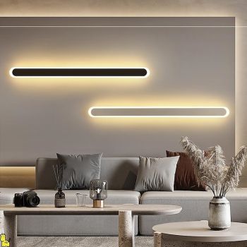 Lightinthebox Minimalist Long Wall Lamp, 40cm/60cm Modern LED Background Wall Lamp Living Room Bedroom Bedside, Aluminum Indoor Wall Light Ligting Sconce
