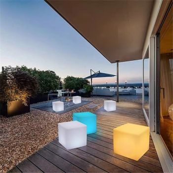 16 Color Switching Luminous Square Light Remote Control USB Charging Waterproof LED Luminous Cube LED Square Light Design Light Party Decoration Light