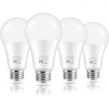 LED Light Bulbs A19 5/9/15W  Non-Dimmable Bright E26/E27 Edison Medium Screw Bulbs for Home Bedroom Kitchen Living Room Office Lamp 4Pcs