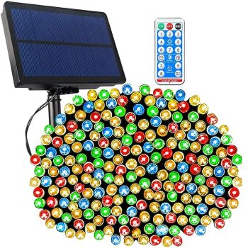 LED Solar Christmas String Lights Outdoor Waterproof 100m 334.5Ft 1000LED/50m 171Ft 500 LED Solar Christmas Lights with Remote8 Modes Waterproof Patio Lights for Christmas Tree Patio Yard Garden Party Decor