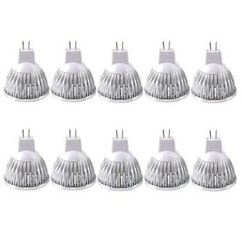10 Pack, MR16/GU5.3 35W LED Bulbs 210LM, 12V DC, 20 Watt Incandescent Equivalent, Ultra Bright Energy Saving Spotlight