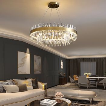 60 cm Dimmable Crystal Pendant Light LED Chandelier Stainless Steel Nordic Style Living Room Dining Room 110-120V 220-240V