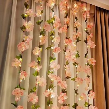 Christmas Wedding Holiday Party Hydrangea Rattan Leaf String Lights Garland Lights Battery Powered 2m 20LEDs New Year Home Garden Party Balcony Bedroom Yard Decoration