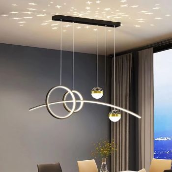 120 cm Dimmable Pendant Light Aluminum Silica gel Artistic Style Novelty Stylish Painted Finishes Black Artistic Modern 110-240 V