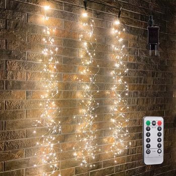 Waterfall String Lights LED Fairy Lights 2m 200LEDs Vines Lights Copper Wire Christmas Wedding Party Holiday Tree Decoration