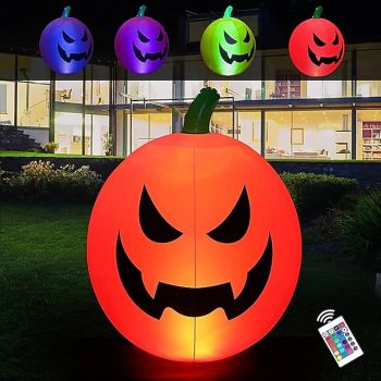 Halloween Decorations 40/60cm Eyeball Red Blood Pumpkin Ball Lights Jack O Lantern Halloween Festival Carnival Night Decoration Party Balloon Outdoor Yard