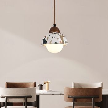 Japanese Wabi-sabi Yellow Hole Stone Pendant Light Minimalist Kitchen Bar Counter Chandelier Ceiling Lights