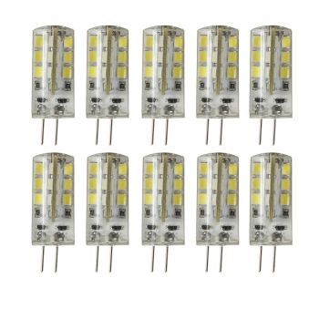 10 pcs G4 24LED SMD2835 Dimmable Decorative Corn Light DC12V White / Warm White