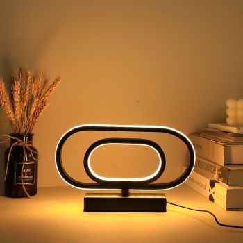 Usb Plug-In Table Lamp Oval Acrylic Lamp Touch Control Dimmable Modern Simple Creative Night Lamp Bedside Reading Lamp Desk Table Led