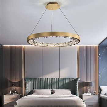 LED Pendant Light 60 cm Lantern Desgin Pendant Light Metal Electroplated Modern 220-240V