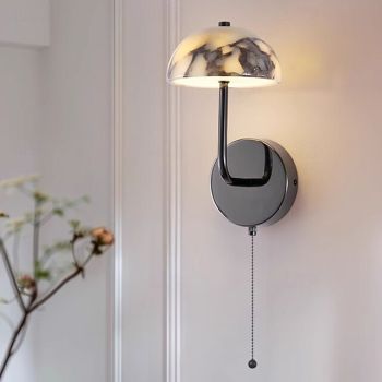 LED Wall Lamps Marble Minimalism Warm White Light Wall Sconces Modern Contemporary Style Living Room Bedroom Dining Room Metal Wall Light