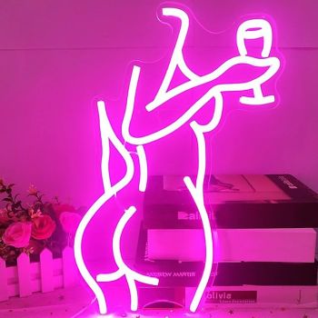 Light up Lady Neon Signs, Dimmable LED Wall Decor Sexy Woman Neon Light, Creative Art Decoration Gifts for Girl Bedroom Home Party Home Beer Bar Store Hotel